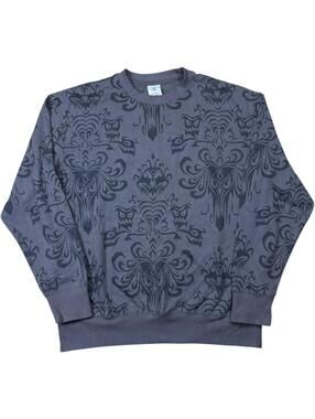 Disney Rare Haunted Mansion Wallpaper Print Crewneck